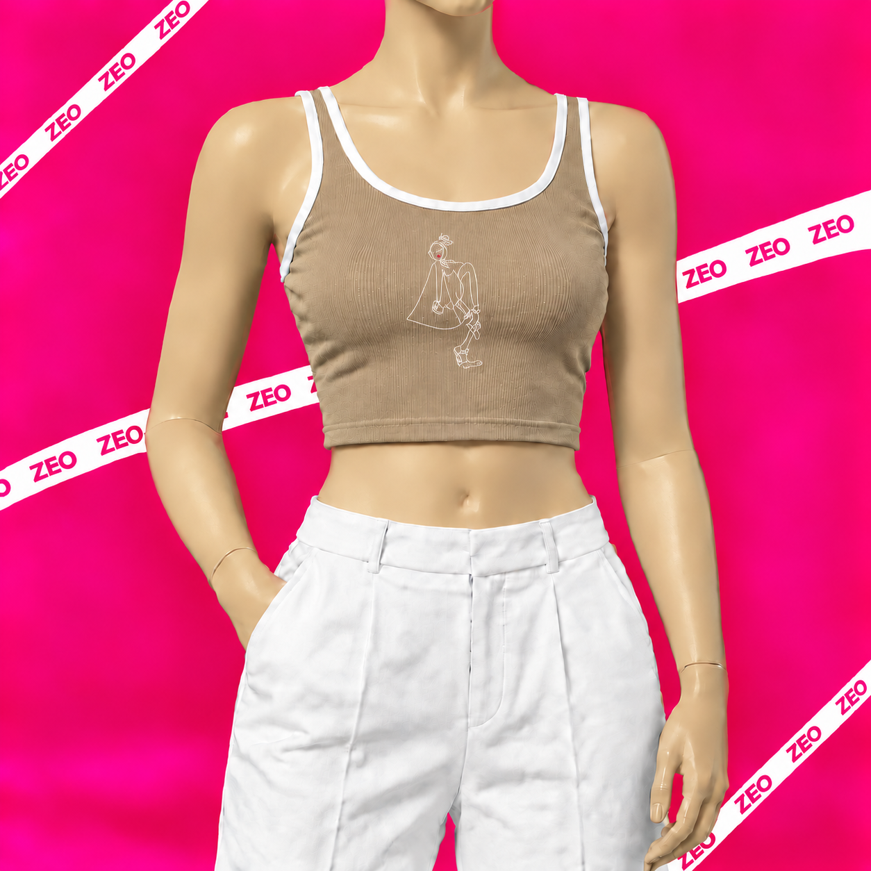 کراپ تاپ زنانه کبریتی طرح فانتزی | مجلسی فری سایز